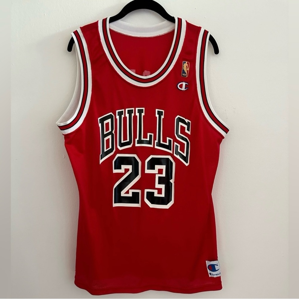 Vintage Champion Michael Jordan Chicago Bulls Basketball Jersey Size 44